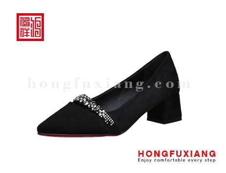 鸿福祥布鞋女鞋H5LX82406黑色都市潮流系列